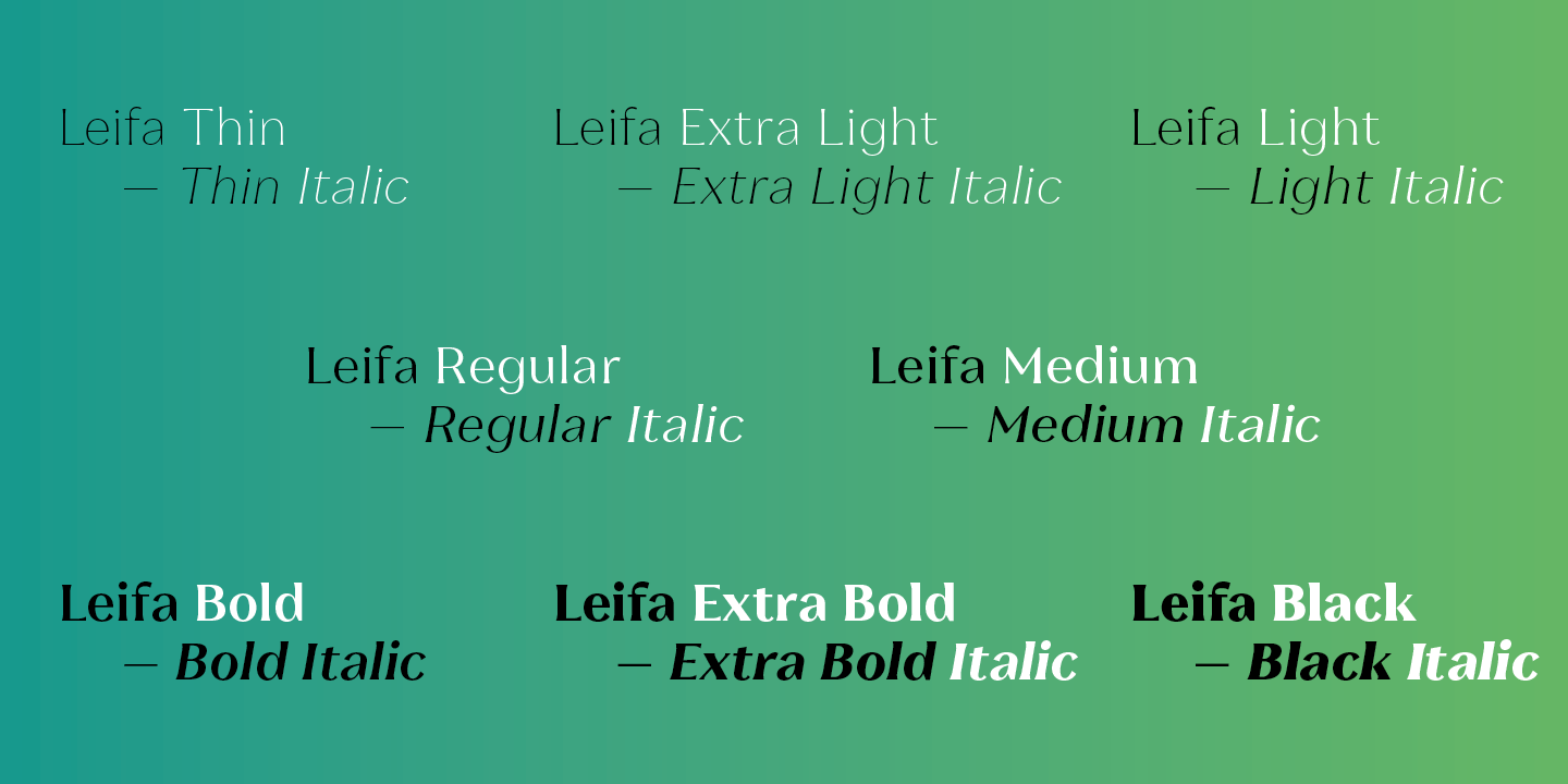 Example font Leifa #9